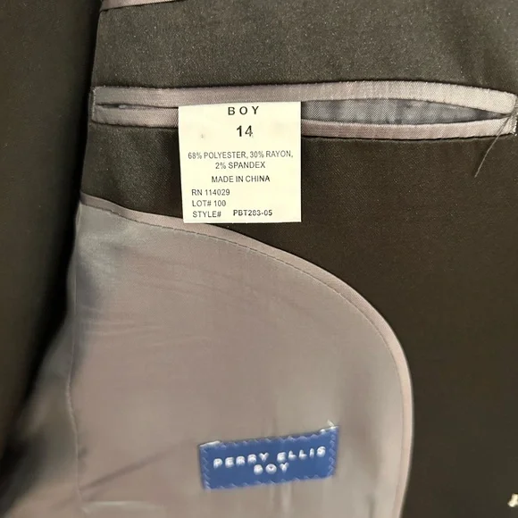 Perry Ellis Kids Tuxedo in Grey and Black